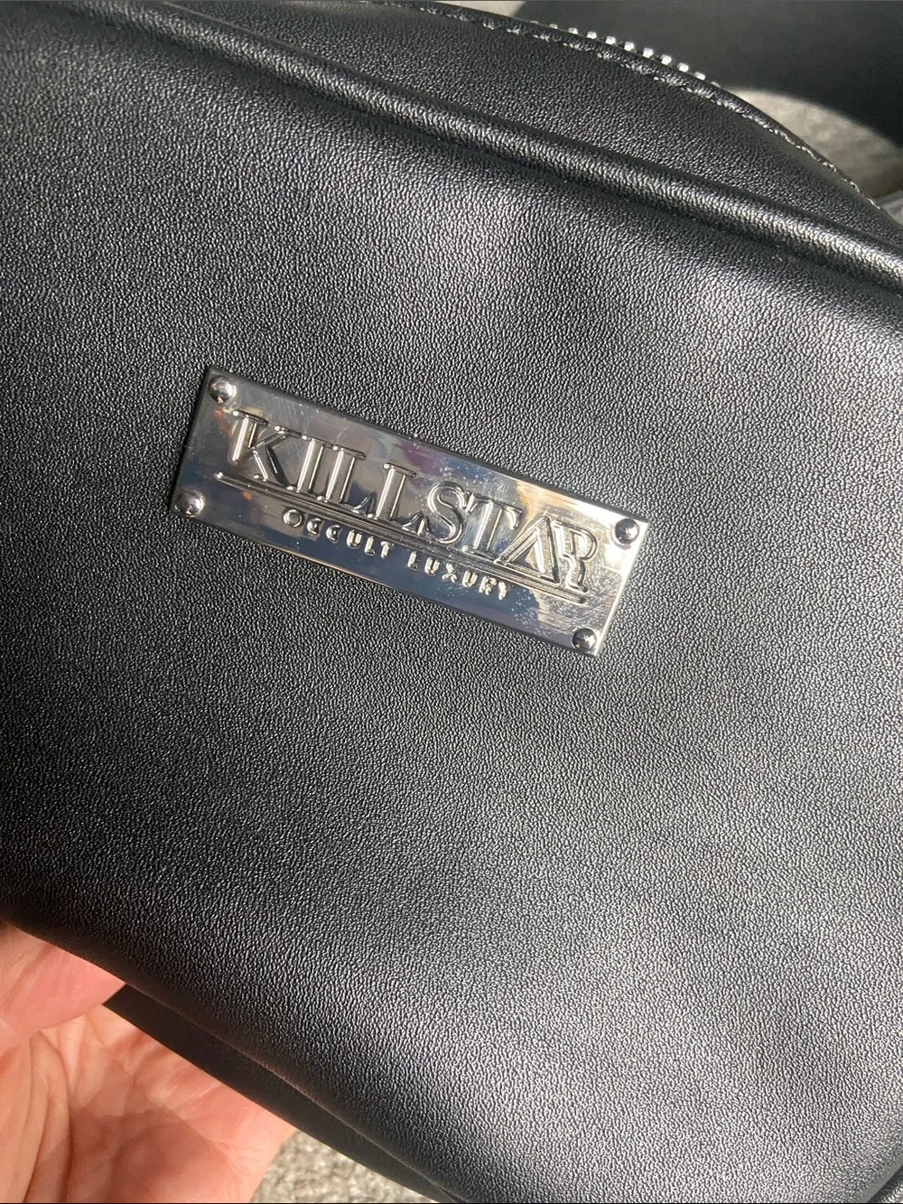 Killstar Black Crossbody Bag with Chain Accent